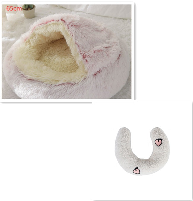 Round Plush Pet Bed