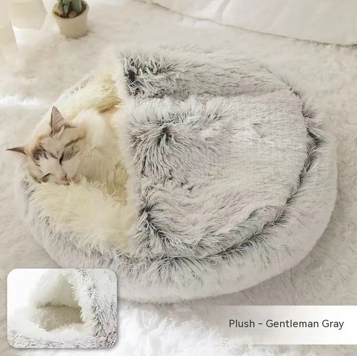 Round Plush Pet Bed