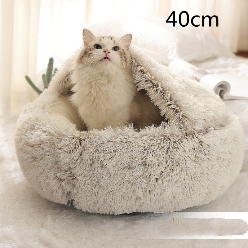 Round Plush Pet Bed