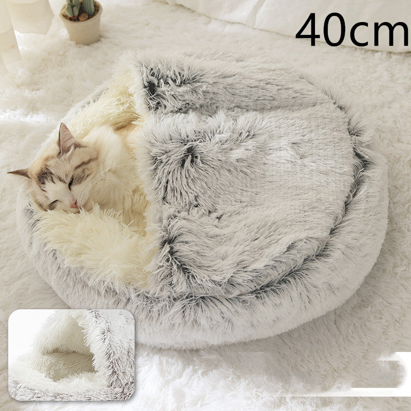 Round Plush Pet Bed