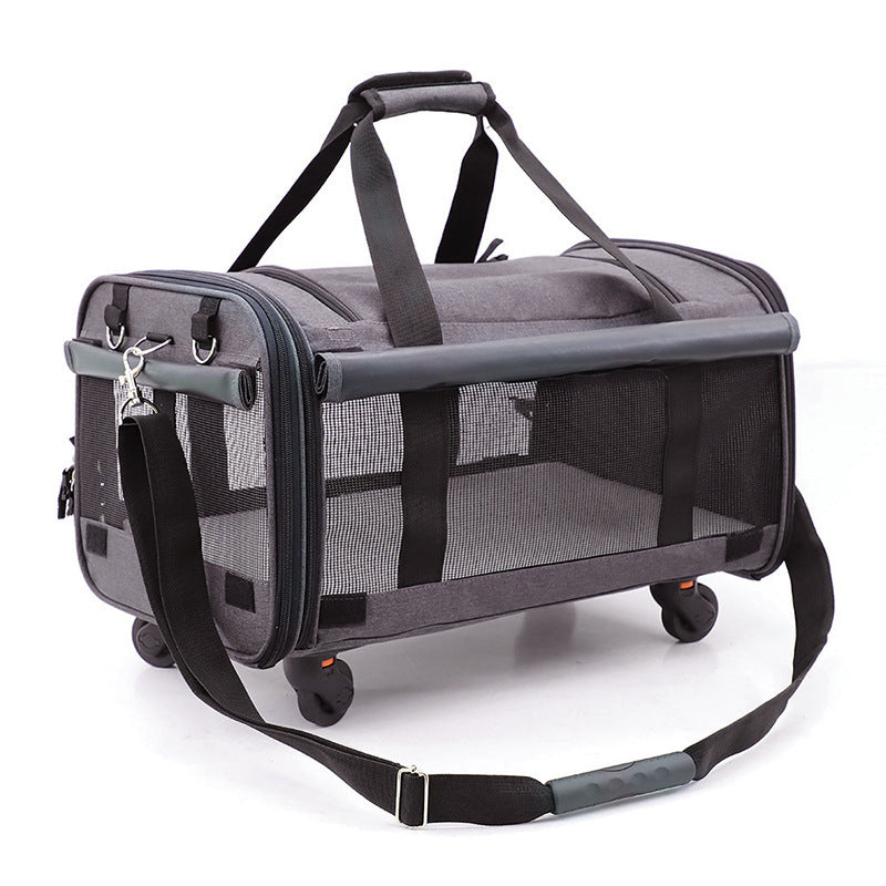 Universal wheel folding travel bag