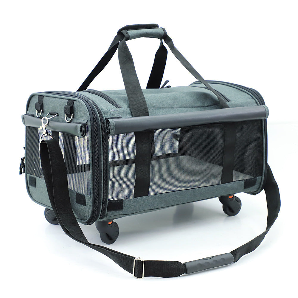 Universal wheel folding travel bag