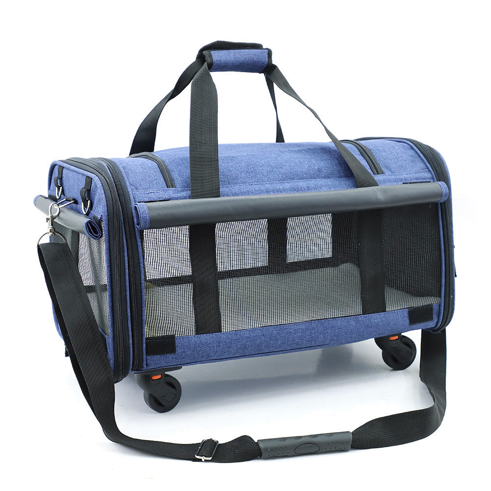 Universal wheel folding travel bag