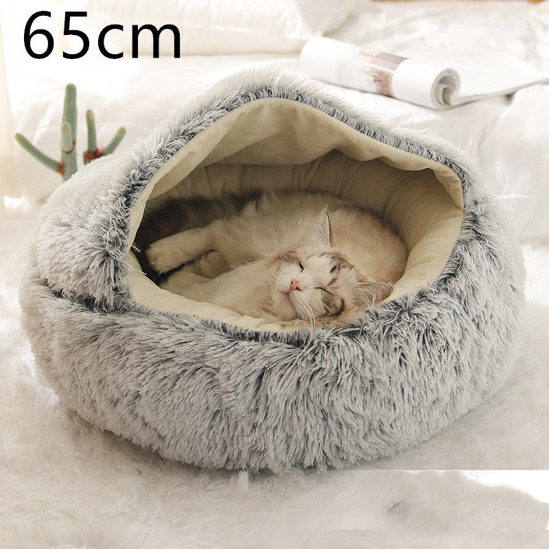 Round Plush Pet Bed