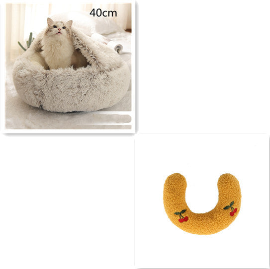 Round Plush Pet Bed