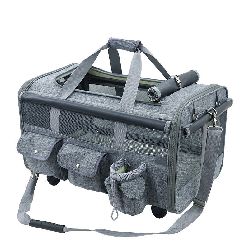 Universal wheel folding travel bag