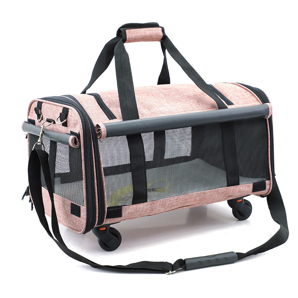 Universal wheel folding travel bag