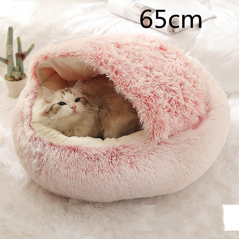 Round Plush Pet Bed