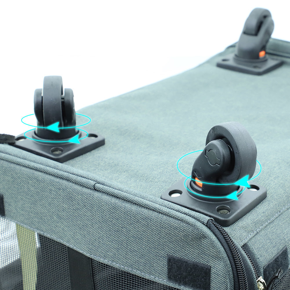 Universal wheel folding travel bag