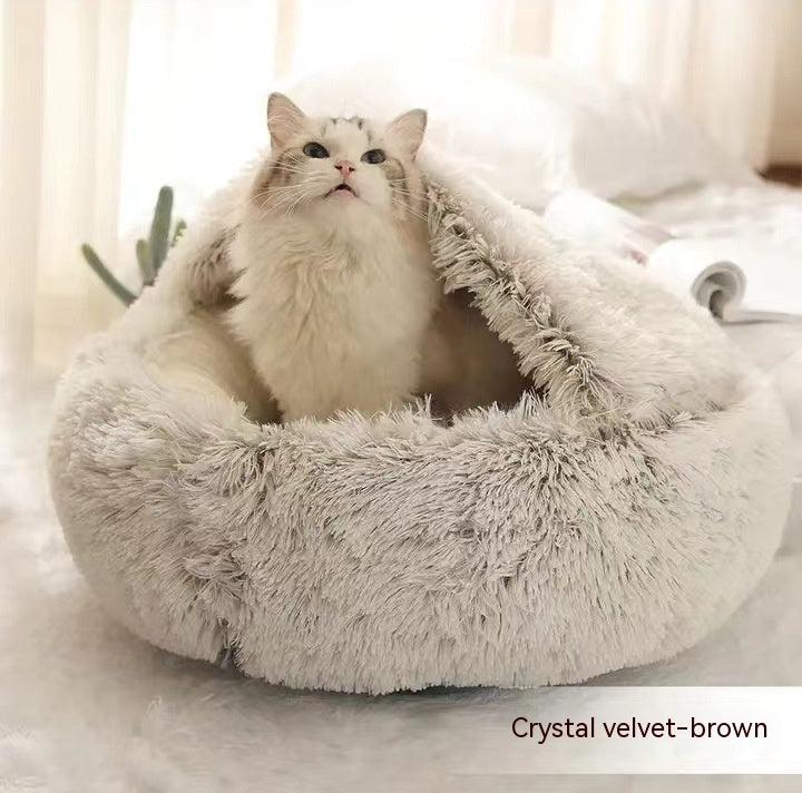 Round Plush Pet Bed