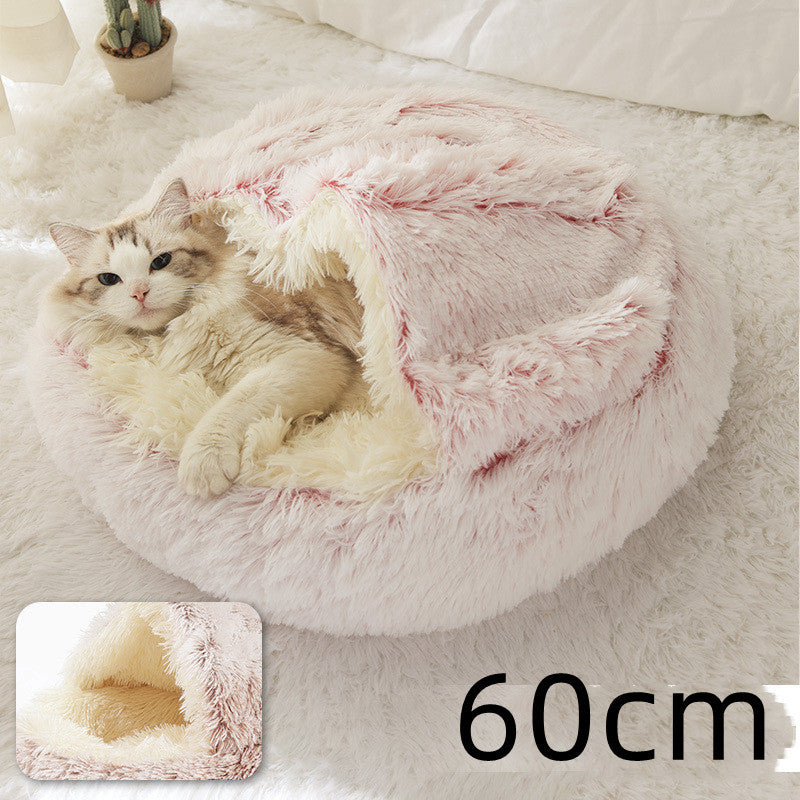 Round Plush Pet Bed