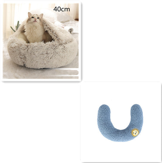 Round Plush Pet Bed