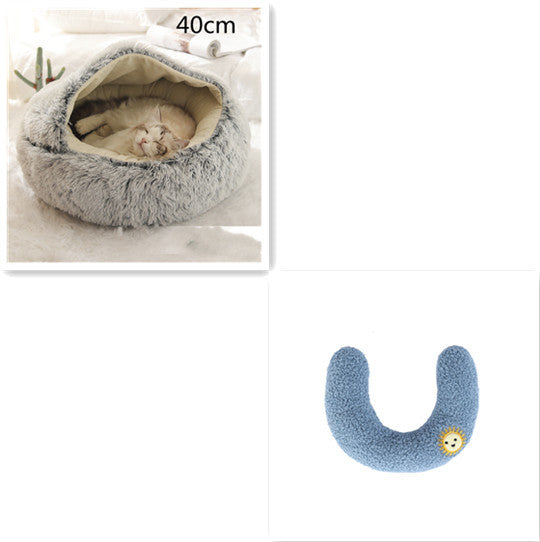 Round Plush Pet Bed