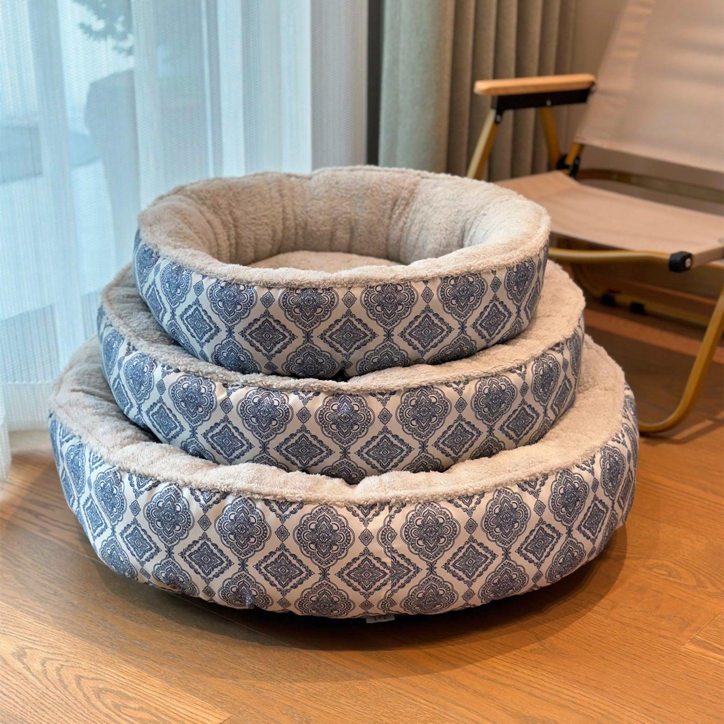 Printed Round Bed