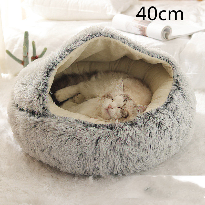 Round Plush Pet Bed