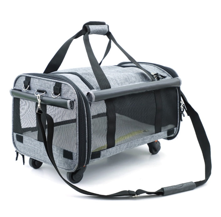 Universal wheel folding travel bag