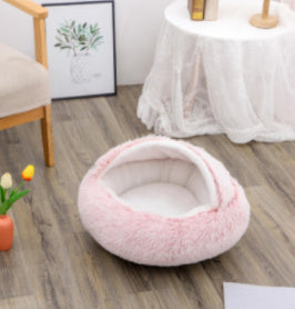 Round Plush Pet Bed