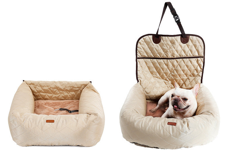 2 In 1 Pet Dog Carrier Folding Car Seat Pet Dog