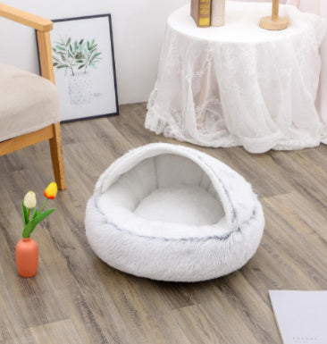 Round Plush Pet Bed